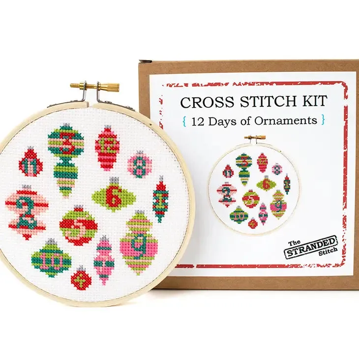 12 Days of Ornaments Diy Cross Stitch Kit