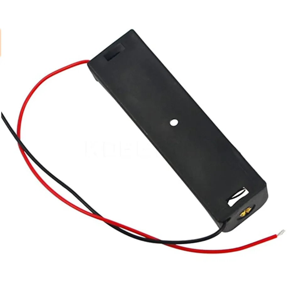 18650 Battery In-Parallel Lithium Cell Holder Open Case with Wire