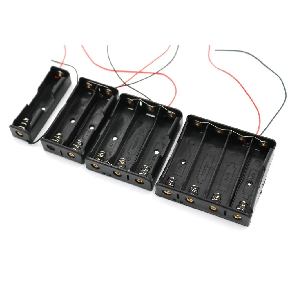 18650 Battery In-Parallel Lithium Cell Holder Open Case with Wire