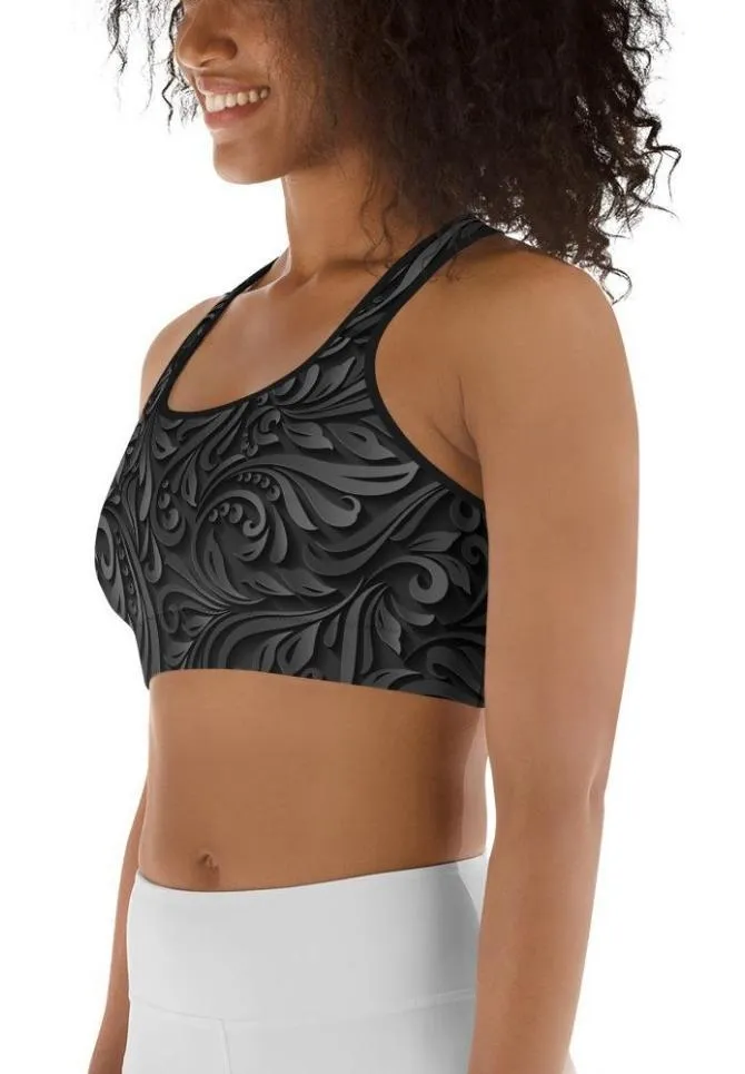 3D Art Deco Sports Bra