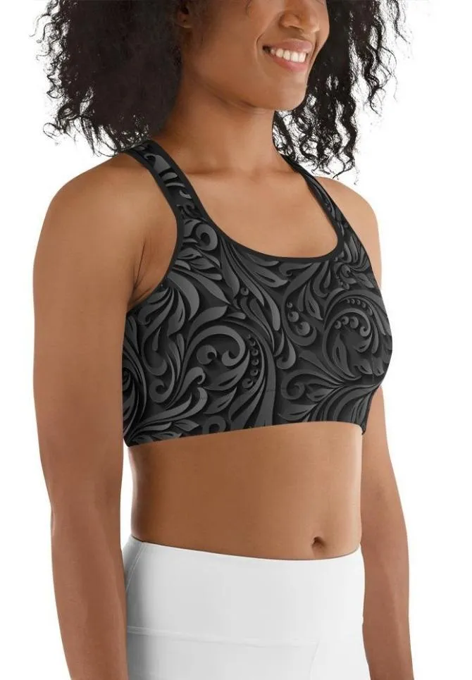 3D Art Deco Sports Bra