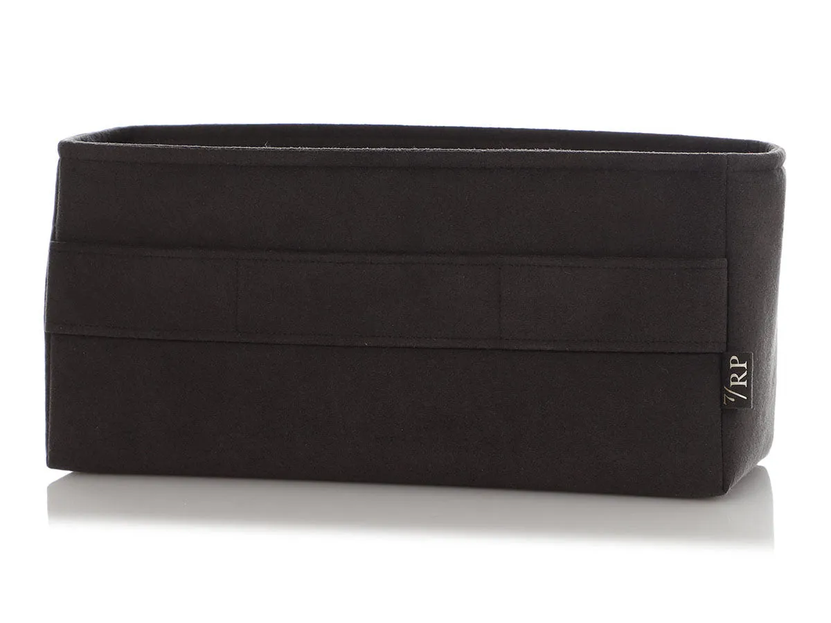 7 Rue Paradis Black Alcantara Bag Insert for Kelly 32