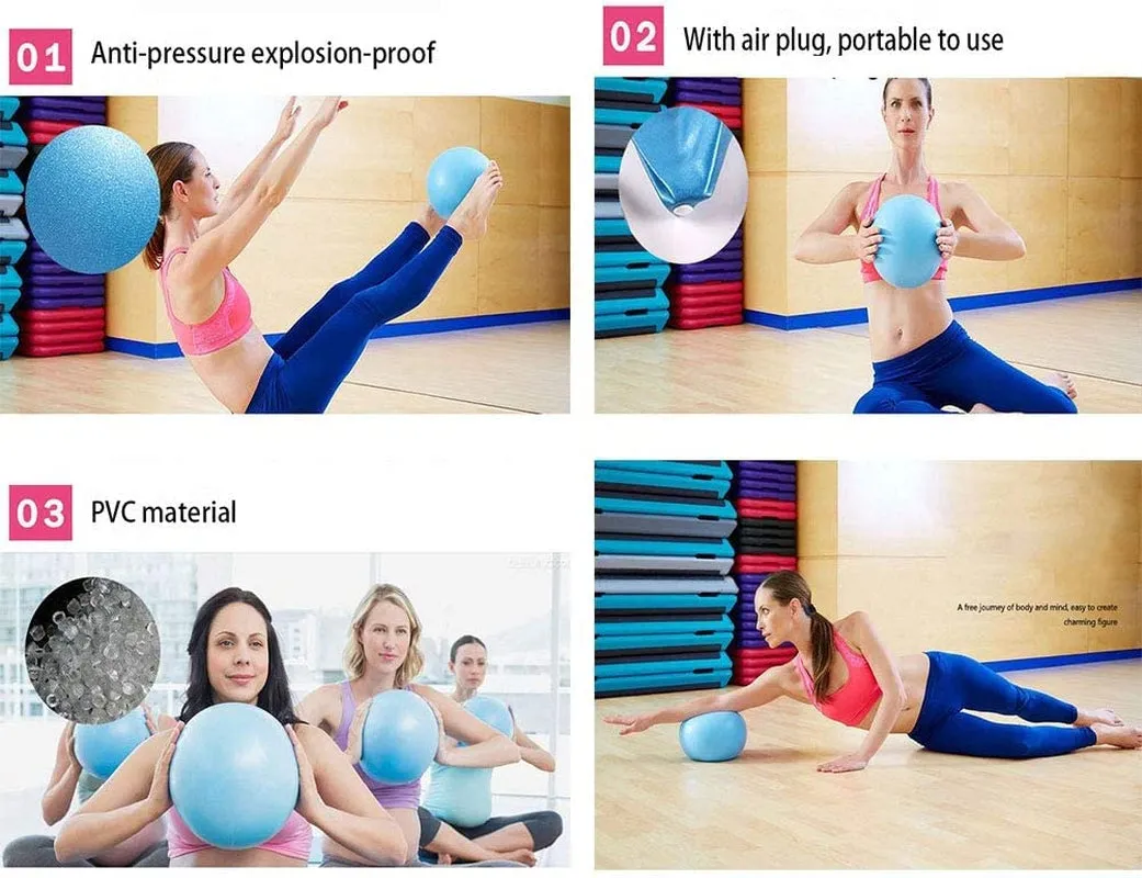 9 Inch Mini Fitness Exercise Yoga Ball for Pilates Physical Core Therapy Training