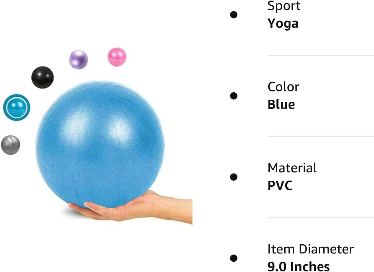 9 Inch Mini Fitness Exercise Yoga Ball for Pilates Physical Core Therapy Training