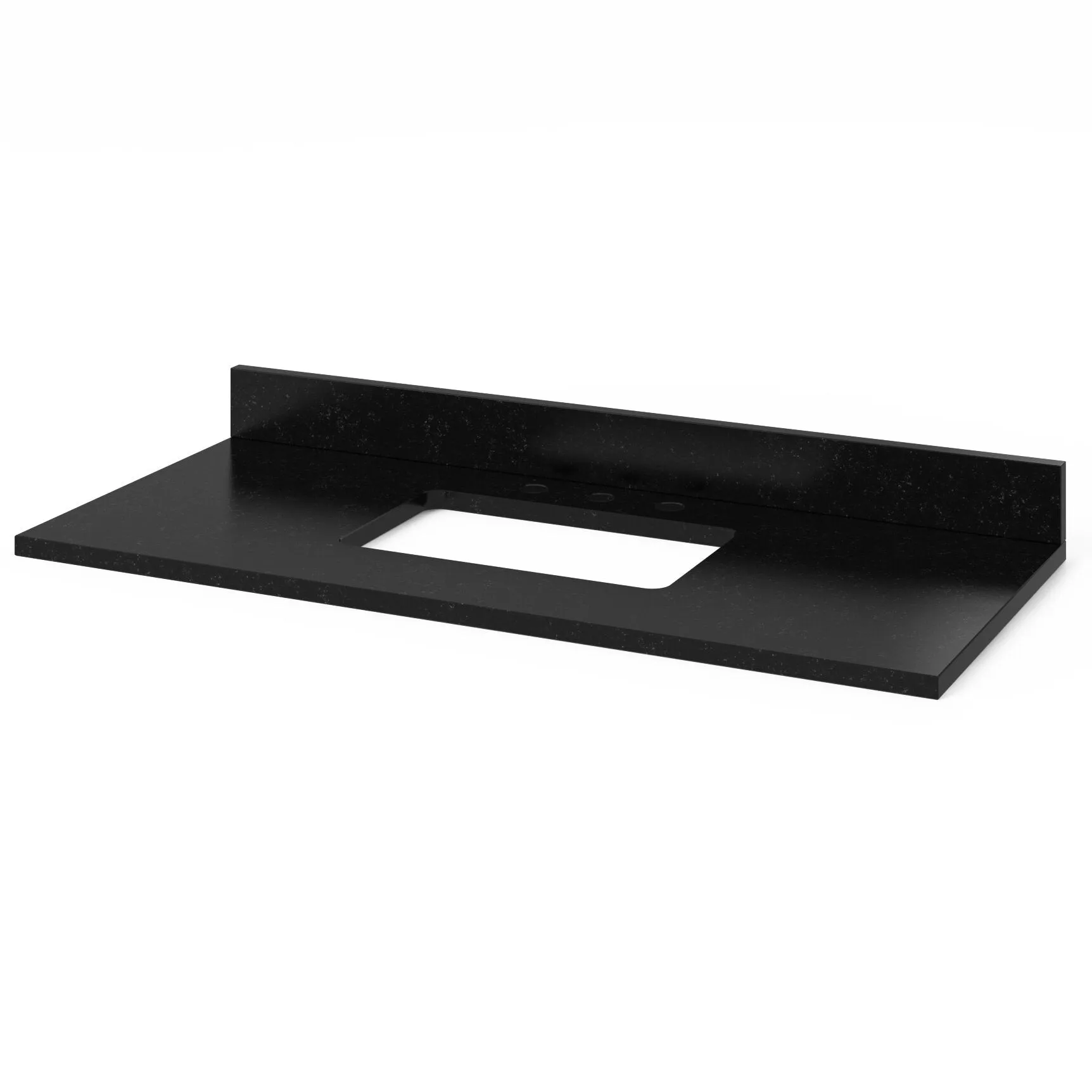 Adler Transitional Black 36 Rectangle Sink Vanity with Black Granite Top | VKITADL36BKBGR