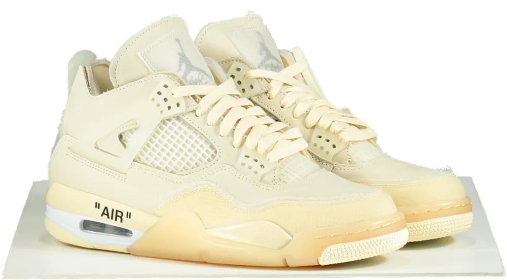 Air Jordan CV9388 Off-White Sail/Muslin 4 Retro SP Trainers UK 7 👟