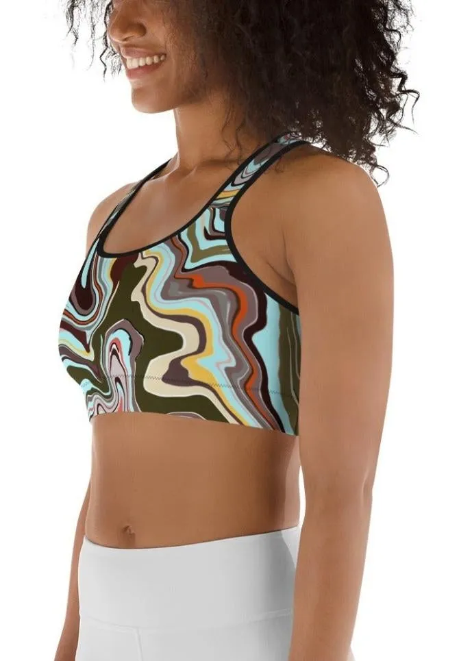 Aqua Marble Sports Bra