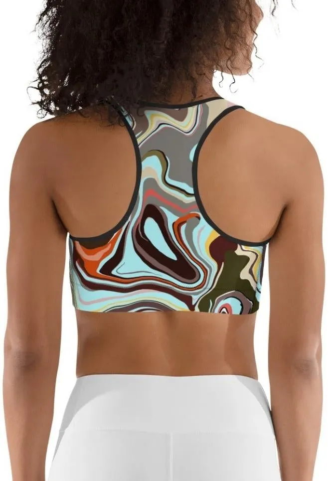 Aqua Marble Sports Bra