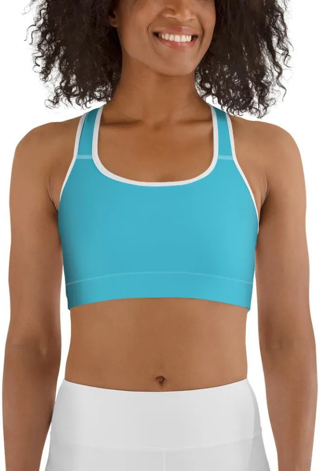 Aqua Turquoise Sports Bra