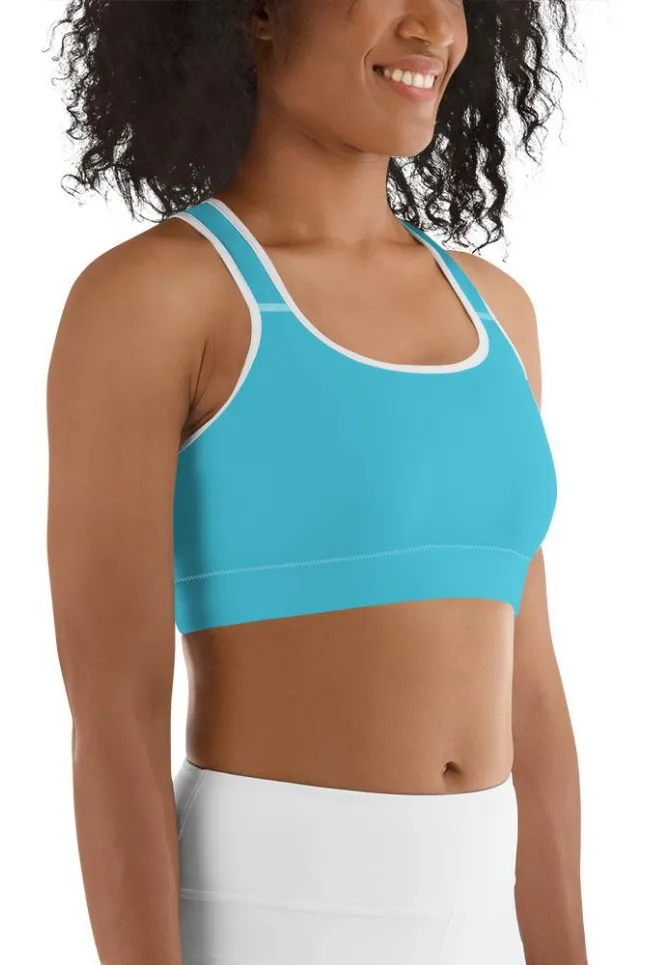 Aqua Turquoise Sports Bra