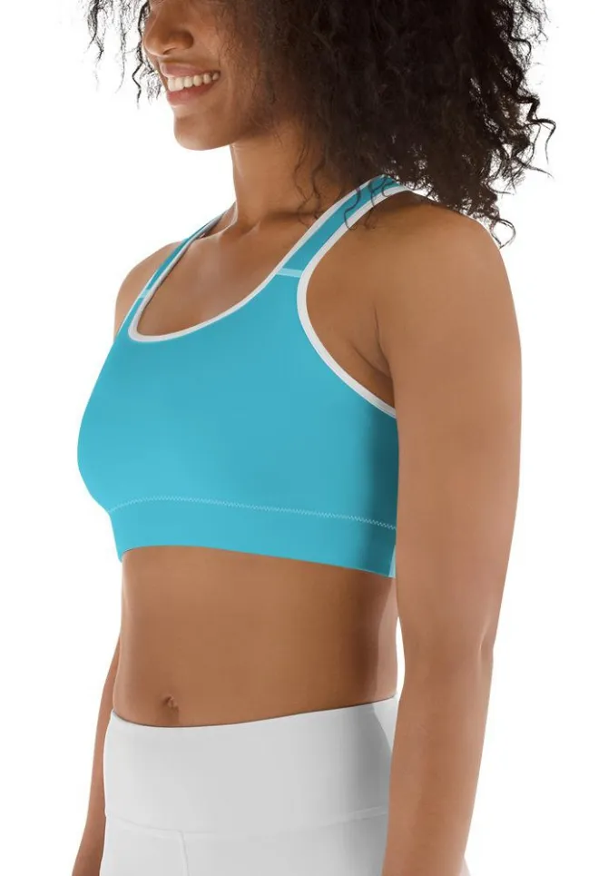 Aqua Turquoise Sports Bra