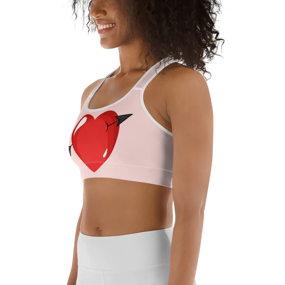 Arrow Heart Shaped Sports Bra