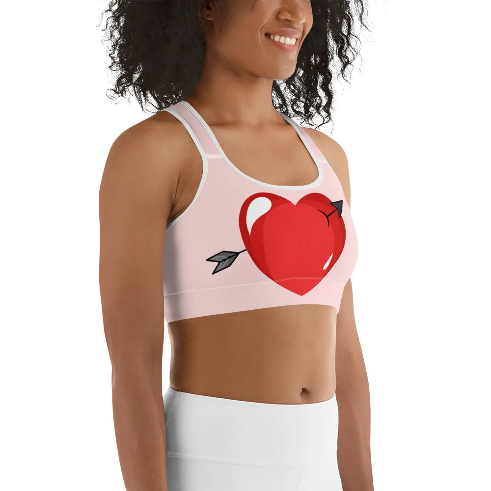 Arrow Heart Shaped Sports Bra