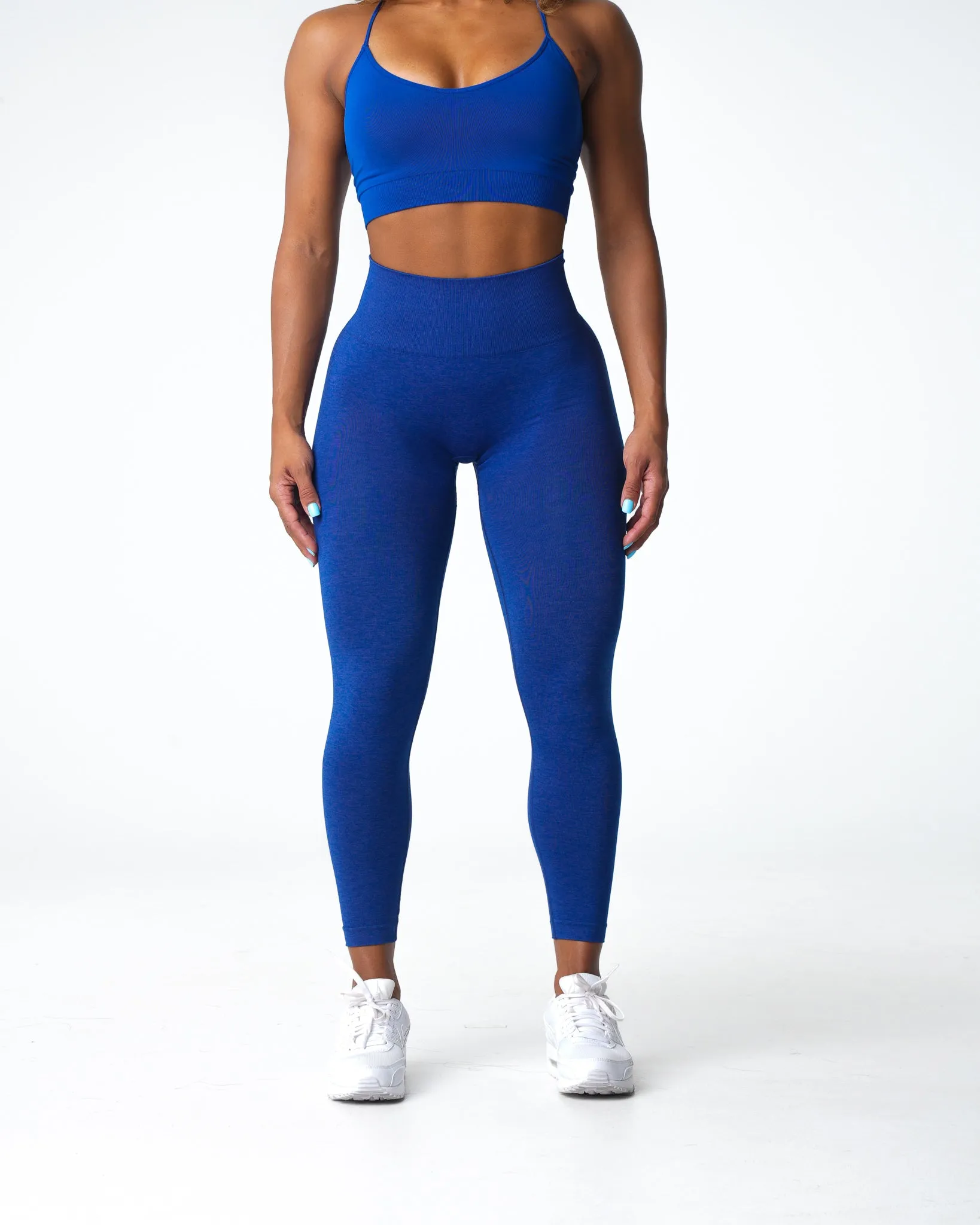 Azure Blue Shape Seamless Leggings