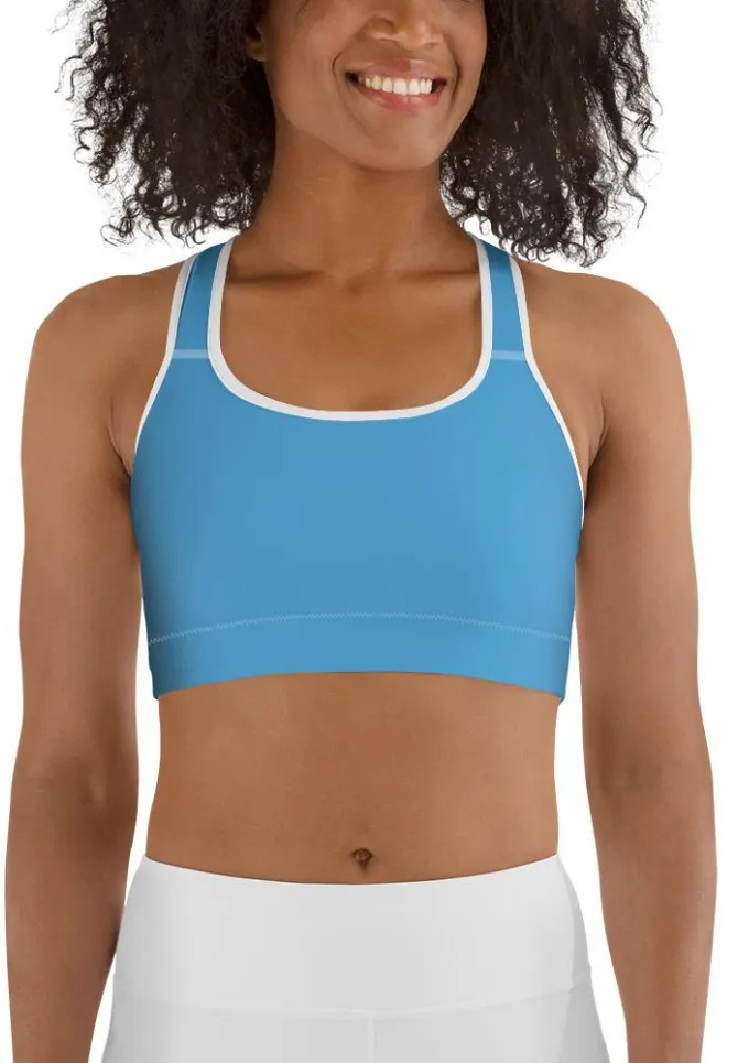 Azure Blue Sports Bra