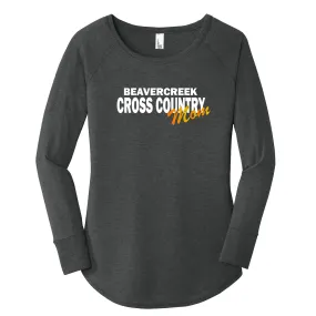 Beavercreek Cross Country Mom Tri-Blend Long Sleeve Tunic Tee