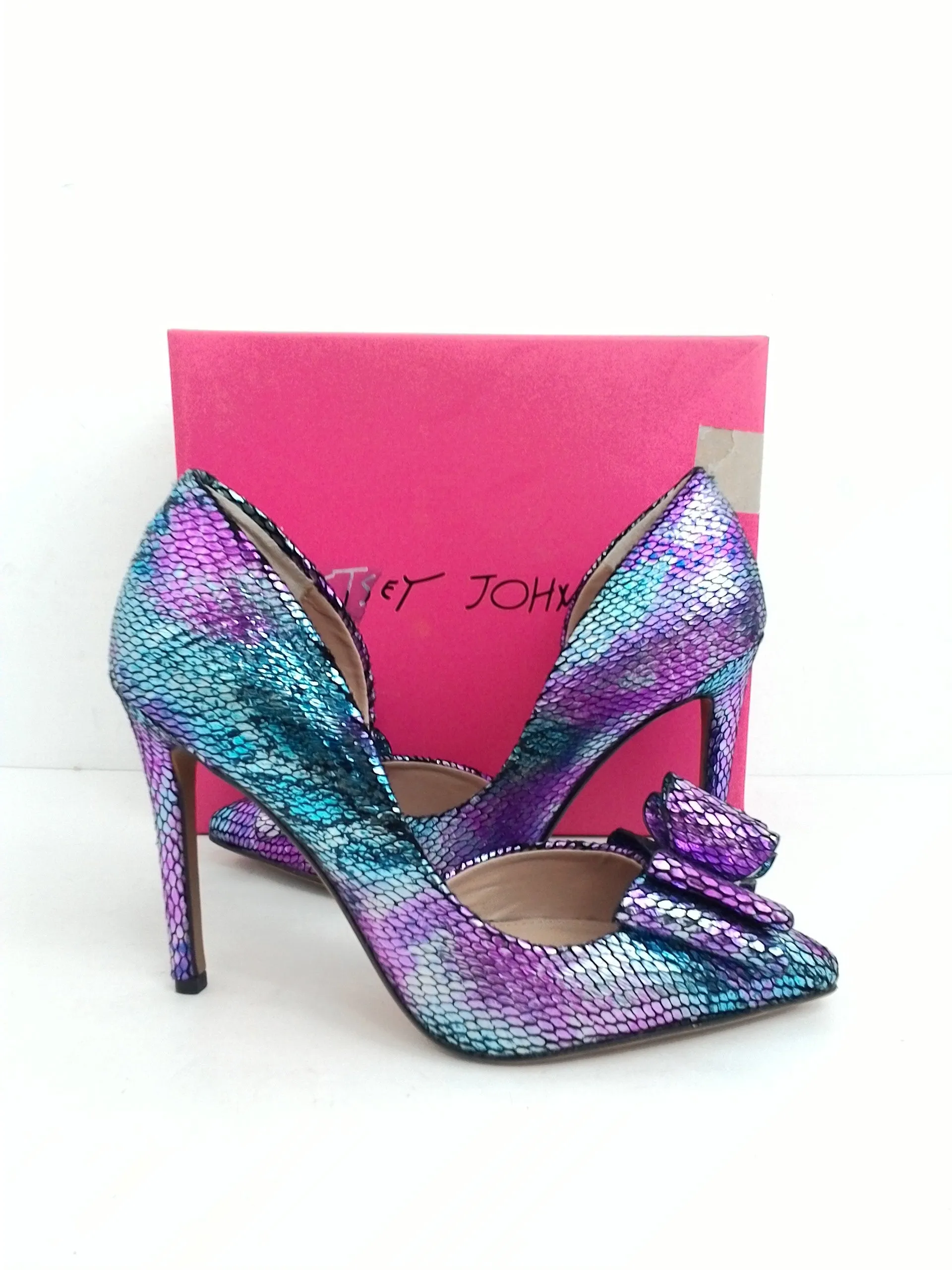 Betsey Johnson Women's Prince Purple/Blue Snake Print Size 8 M