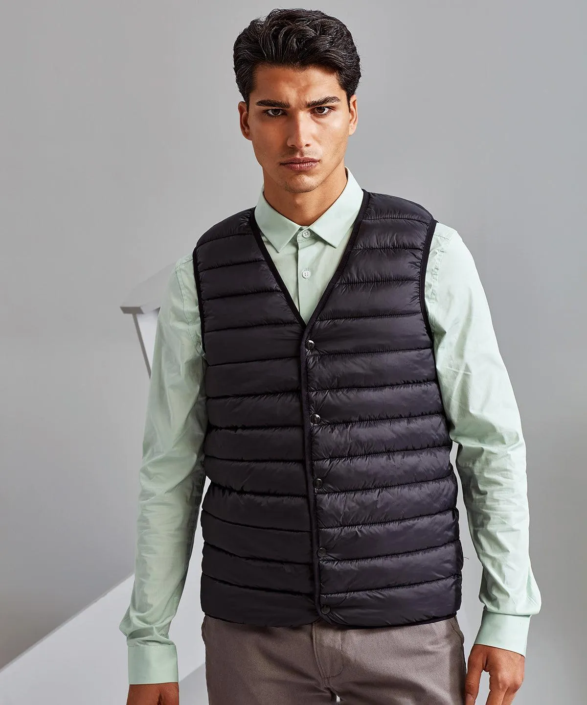 Black - Padded gilet vest