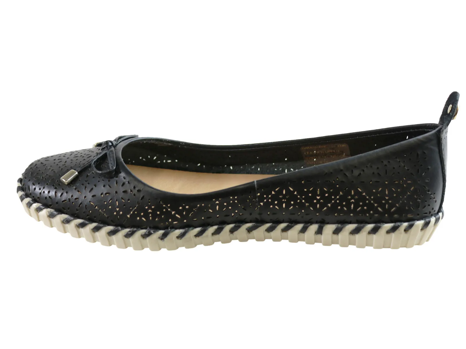 Bottero Hampshire Womens Comfort Leather Ballet Flats Made In Brazil