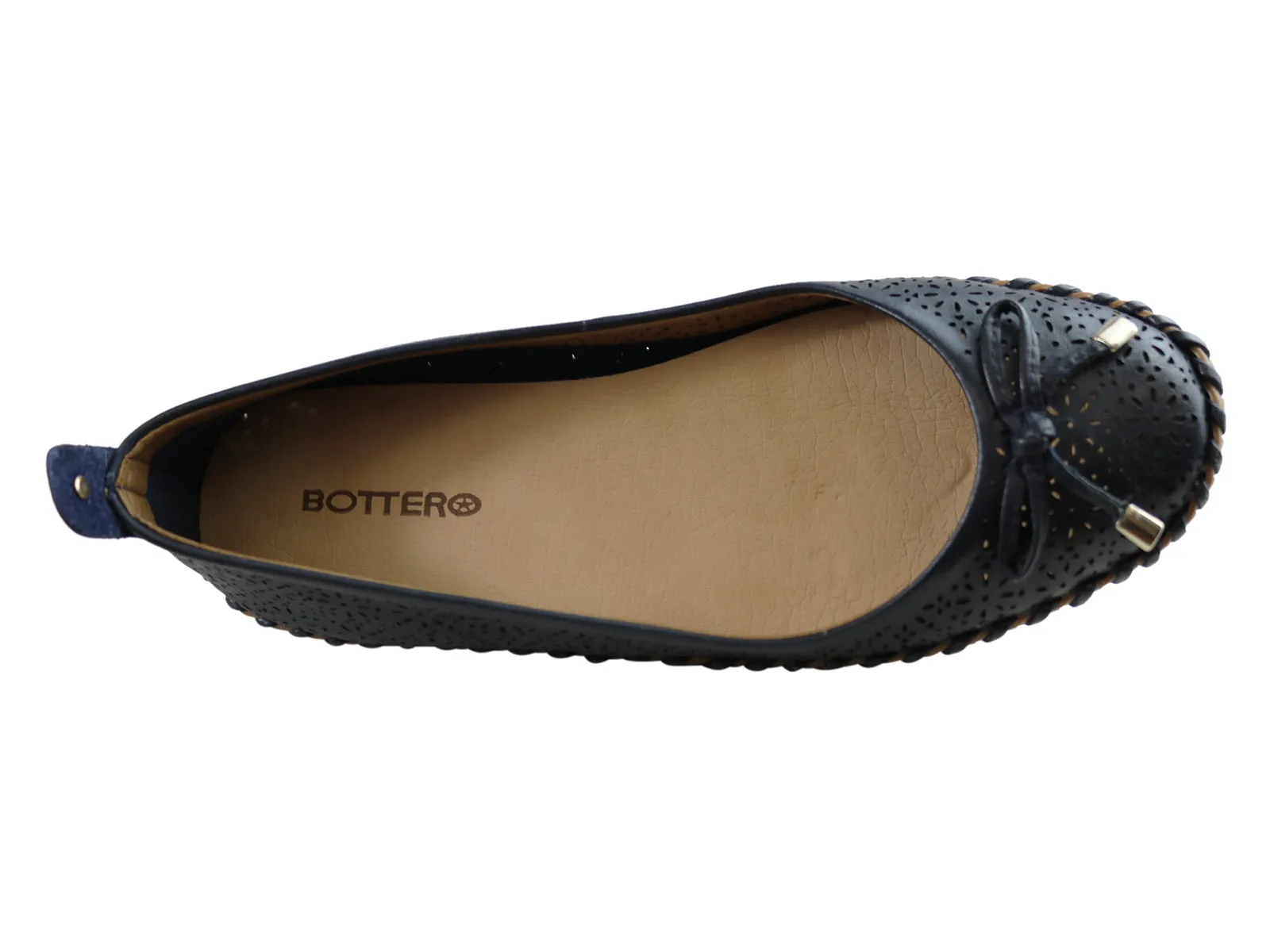 Bottero Hampshire Womens Comfort Leather Ballet Flats Made In Brazil