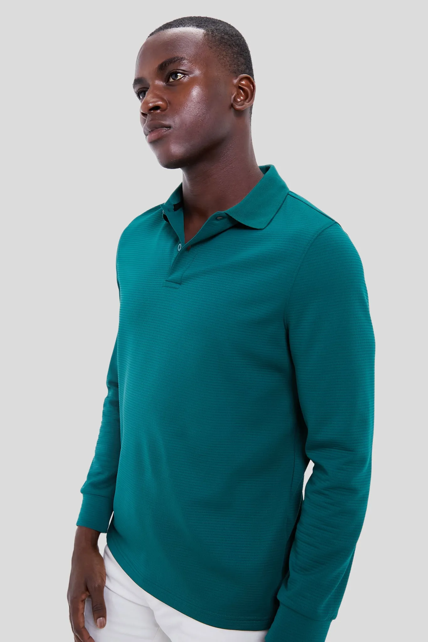 British Racing Green Cordova Long Sleeve Polo