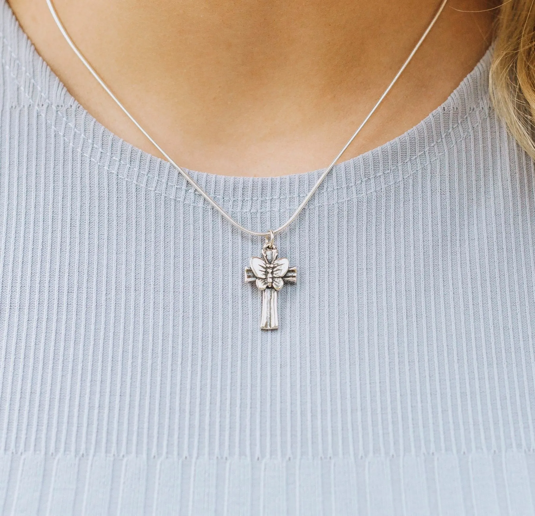 Butterfly Cross Pendant