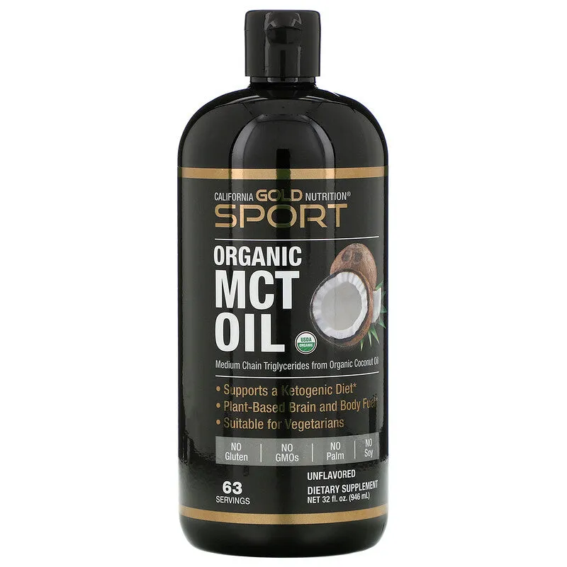 California Gold Nutrition | Organic MCT Oil | 12 - 32 fl oz (355 - 946 ml)