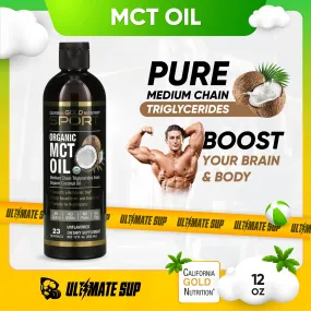 California Gold Nutrition | Organic MCT Oil | 12 - 32 fl oz (355 - 946 ml)