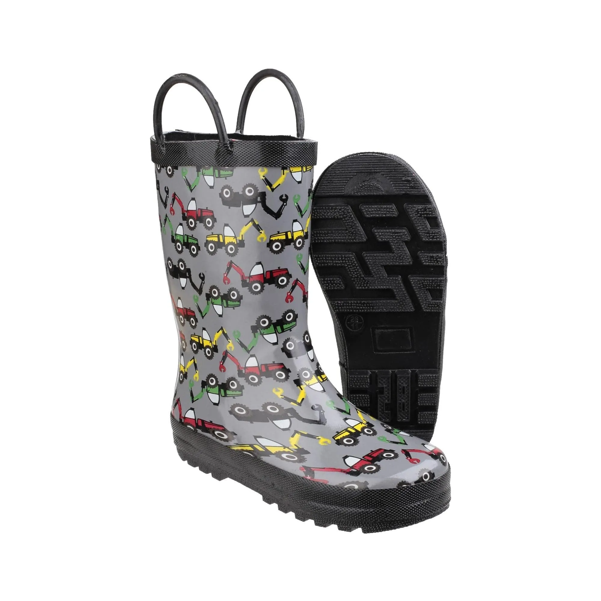 Cotswold Puddle Kids Waterproof Pull On Boots - Digger