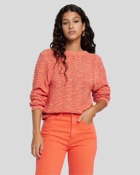 Cross Back Sweater in Grapefruit Marl