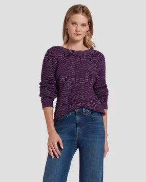 Cross Back Sweater in Violet