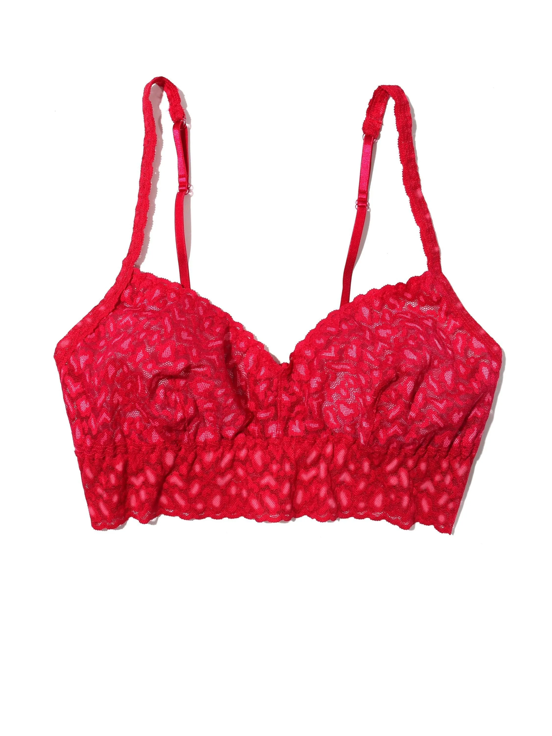 Cross Dyed Leopard V-Neck Retro Bralette Berry Sangria Sale