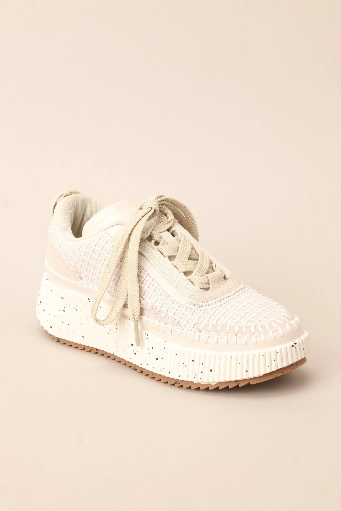 Dig In Your Heels Beige Platform Sneakers