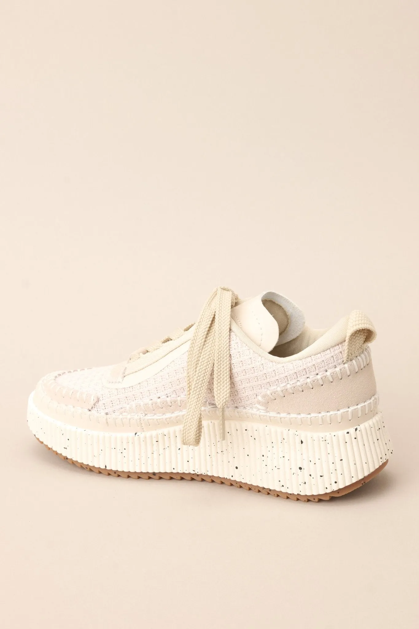 Dig In Your Heels Beige Platform Sneakers