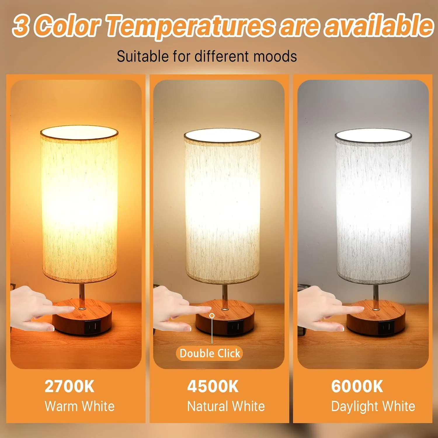 Dimming Small Lamp with 3 Color Temperature