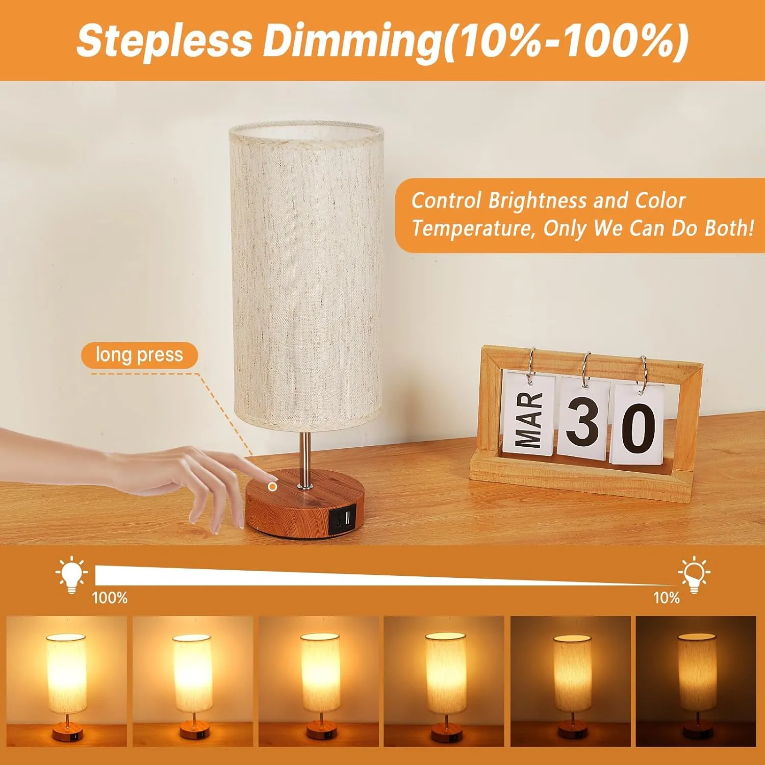 Dimming Small Lamp with 3 Color Temperature