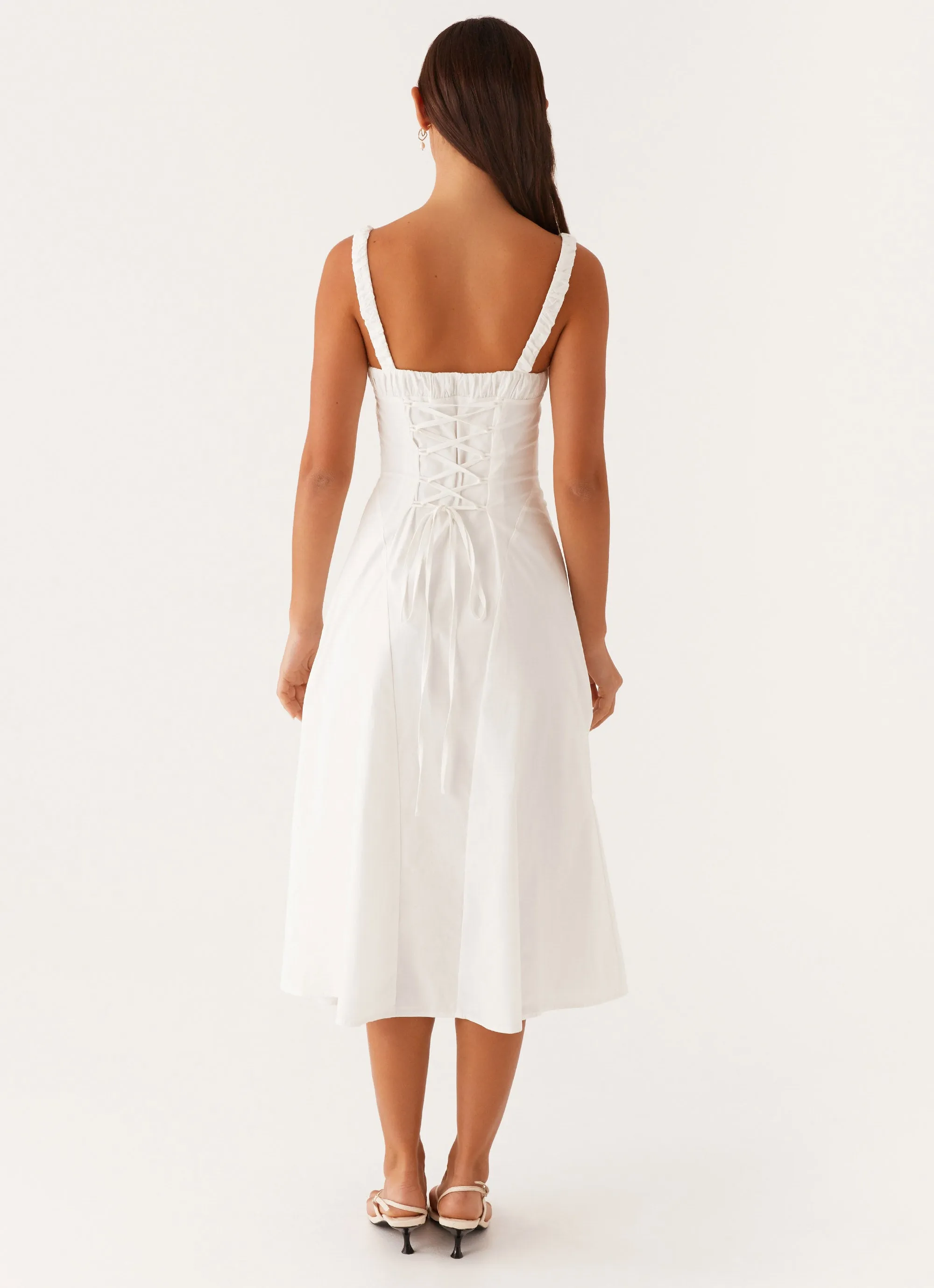 Enola Midi Dress - White