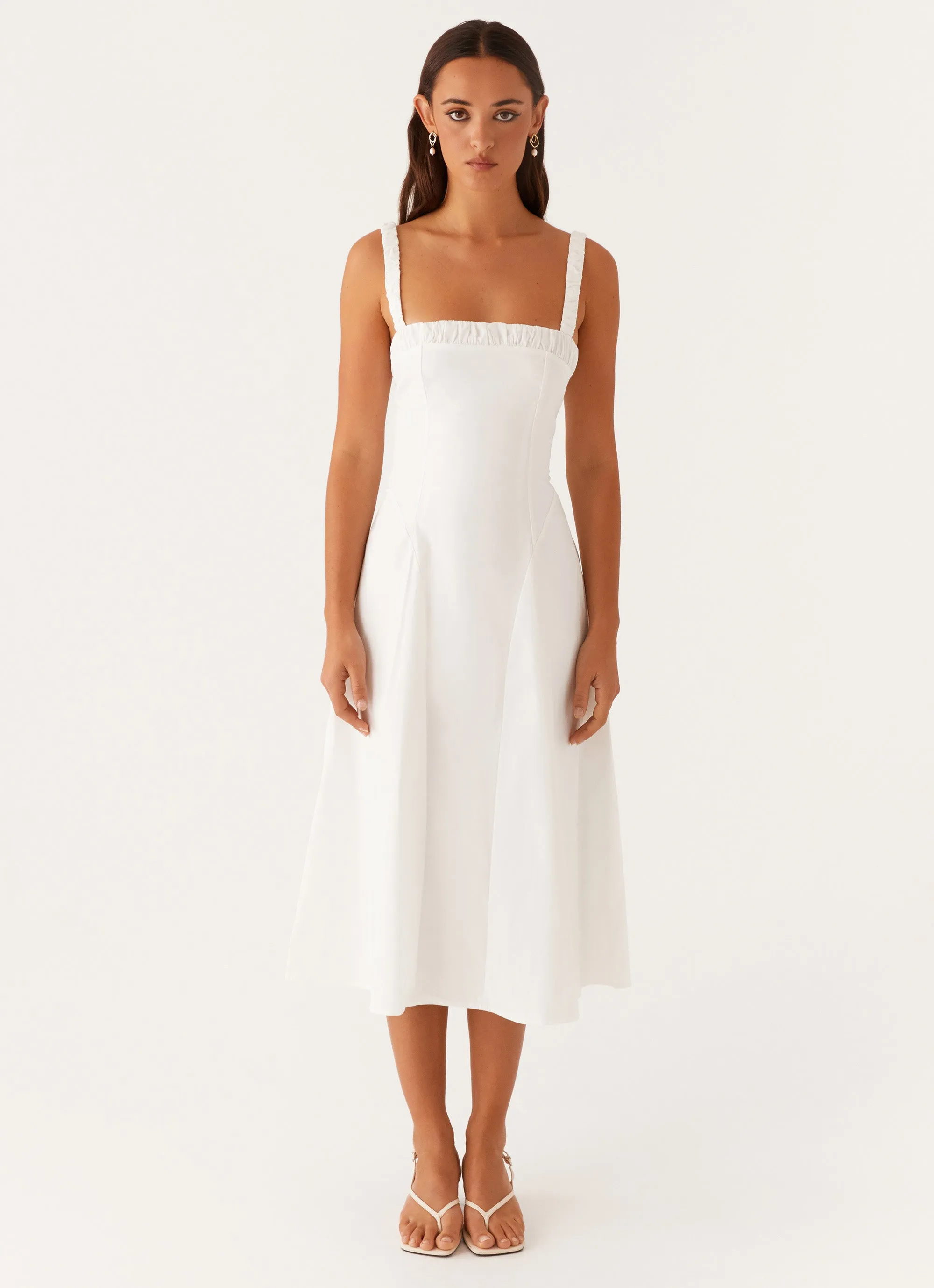 Enola Midi Dress - White