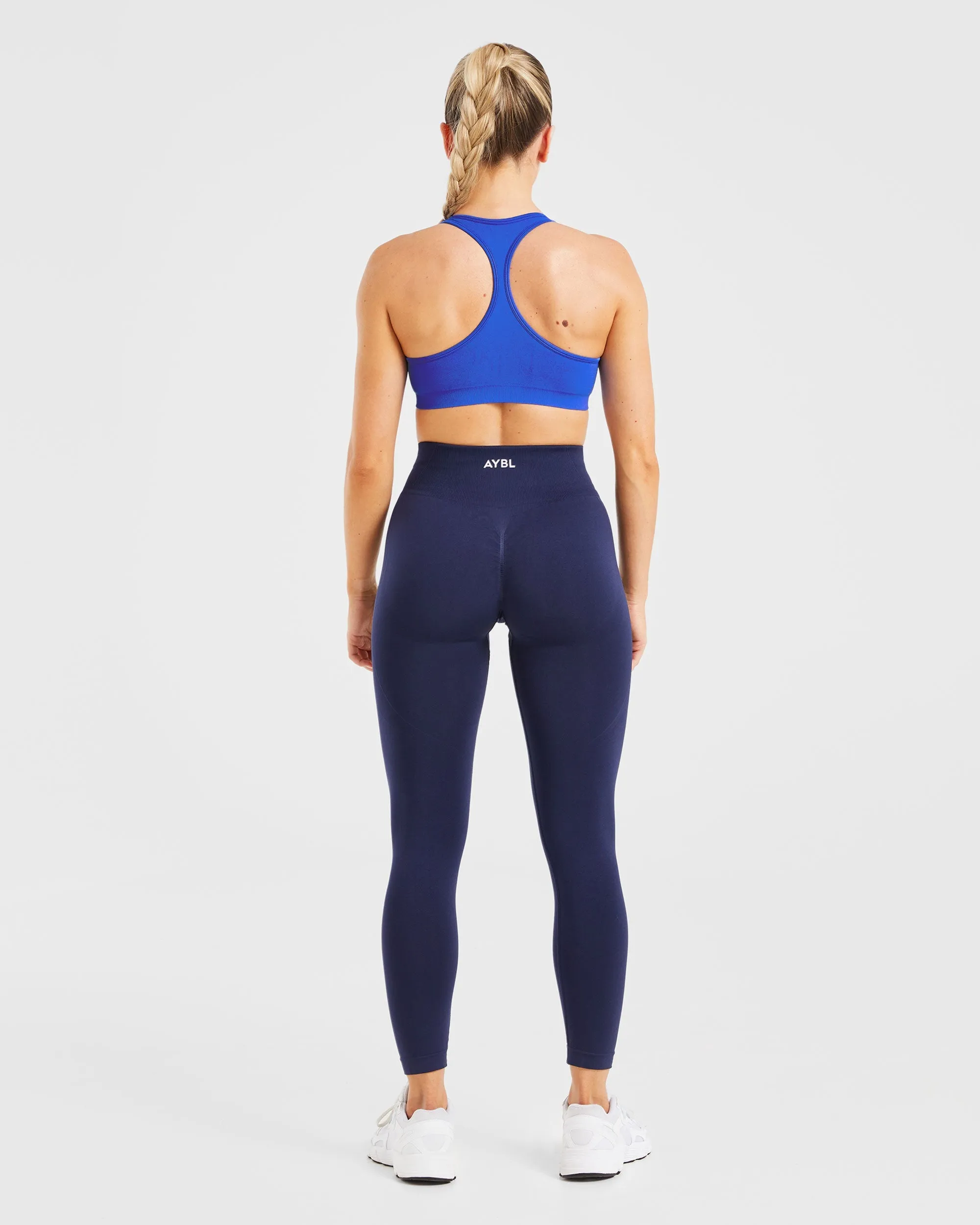 Essential Seamless Racer Back Sports Bra - Cobalt Blue