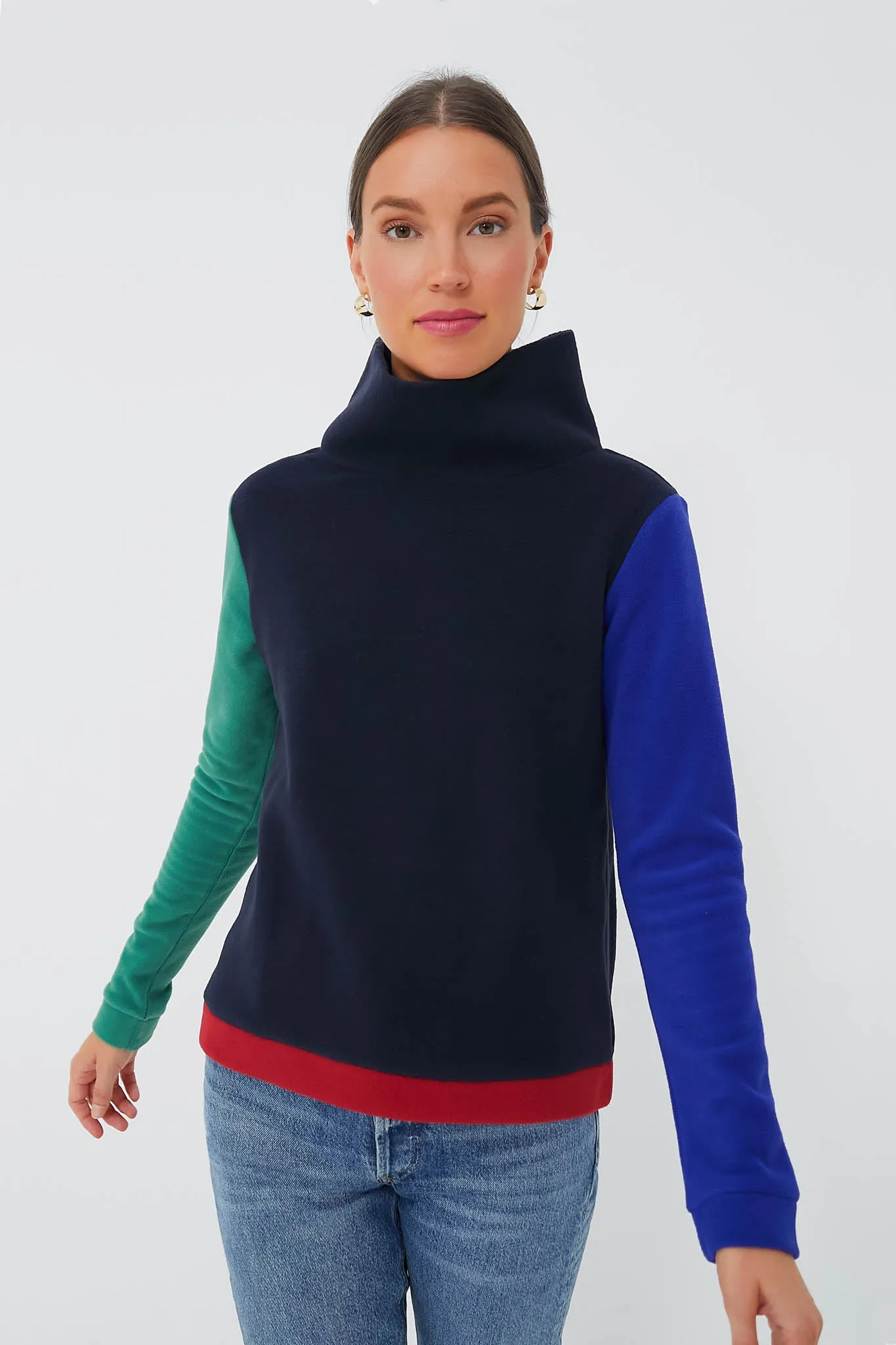 Exclusive Navy Tricolor Colorblock Park Slope