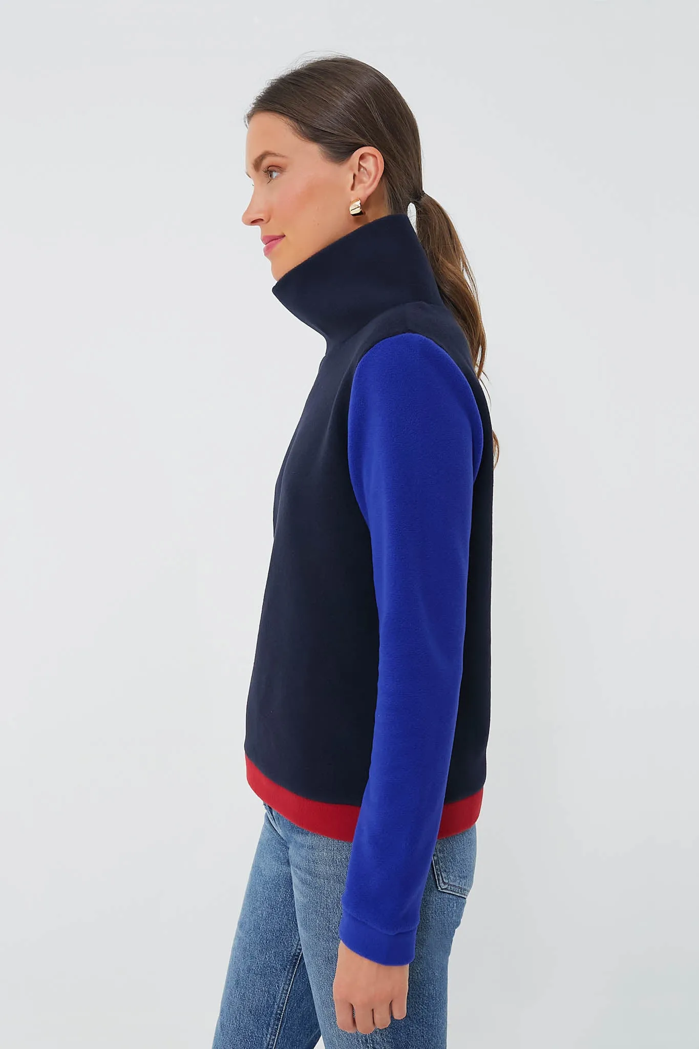 Exclusive Navy Tricolor Colorblock Park Slope