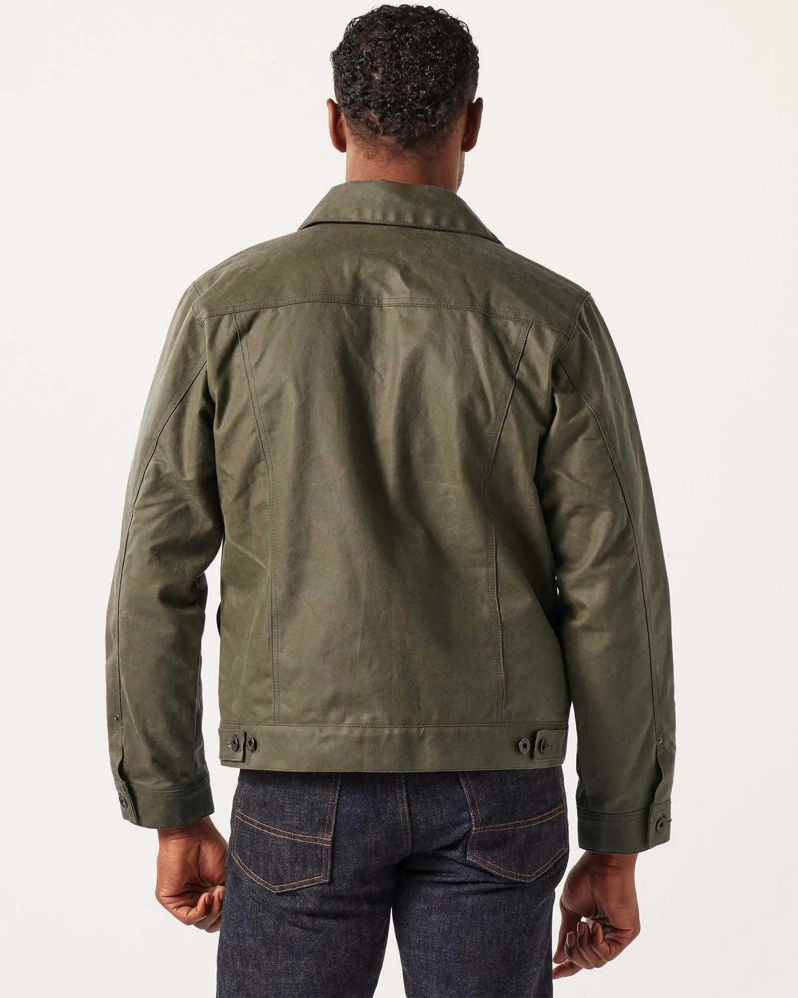 Filson Tin Cloth Short Lined Cruiser Jacket - Military Green