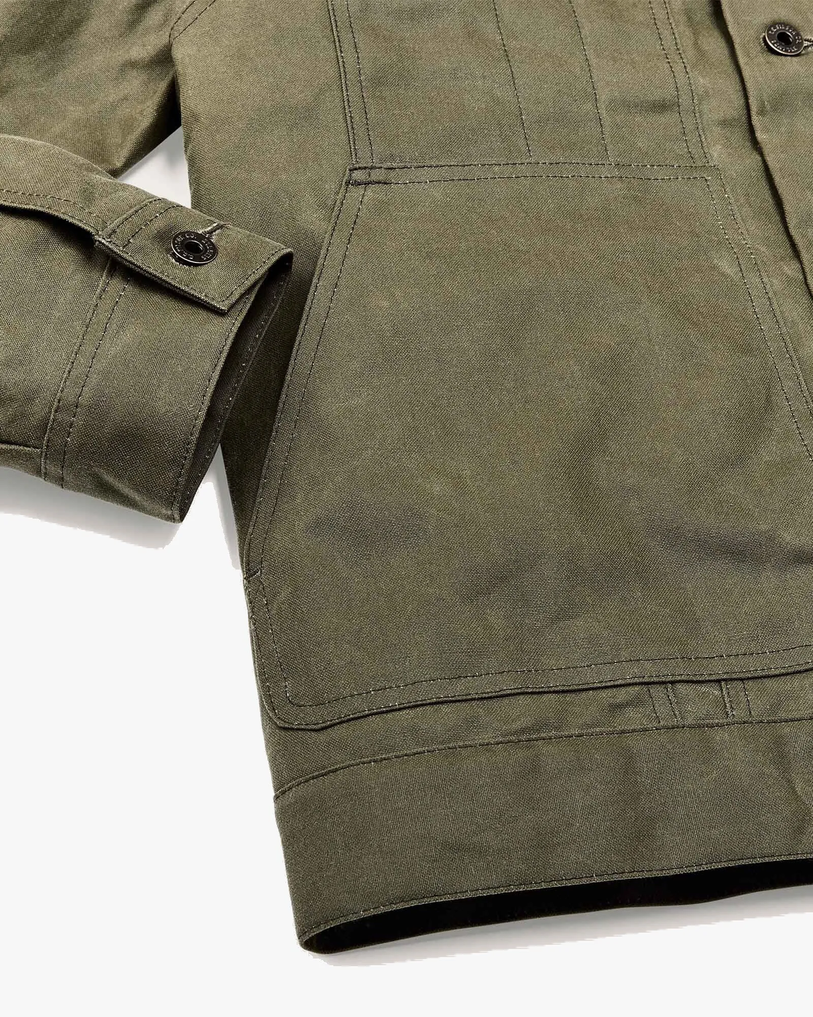 Filson Tin Cloth Short Lined Cruiser Jacket - Military Green