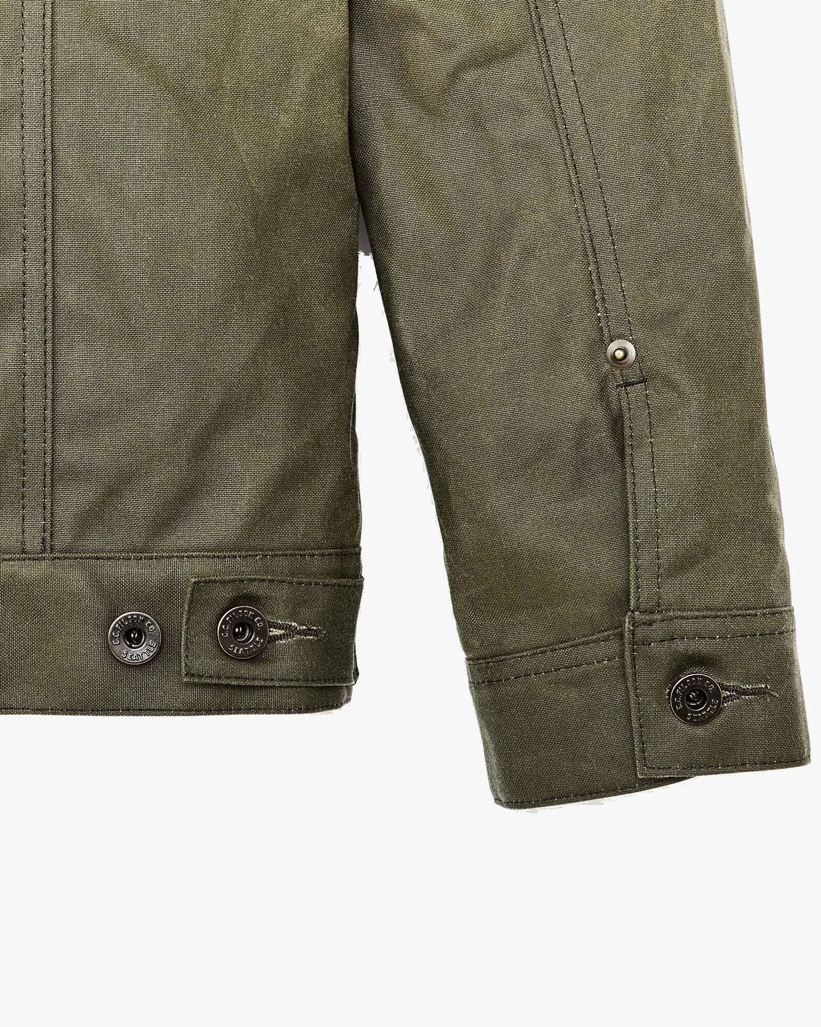 Filson Tin Cloth Short Lined Cruiser Jacket - Military Green