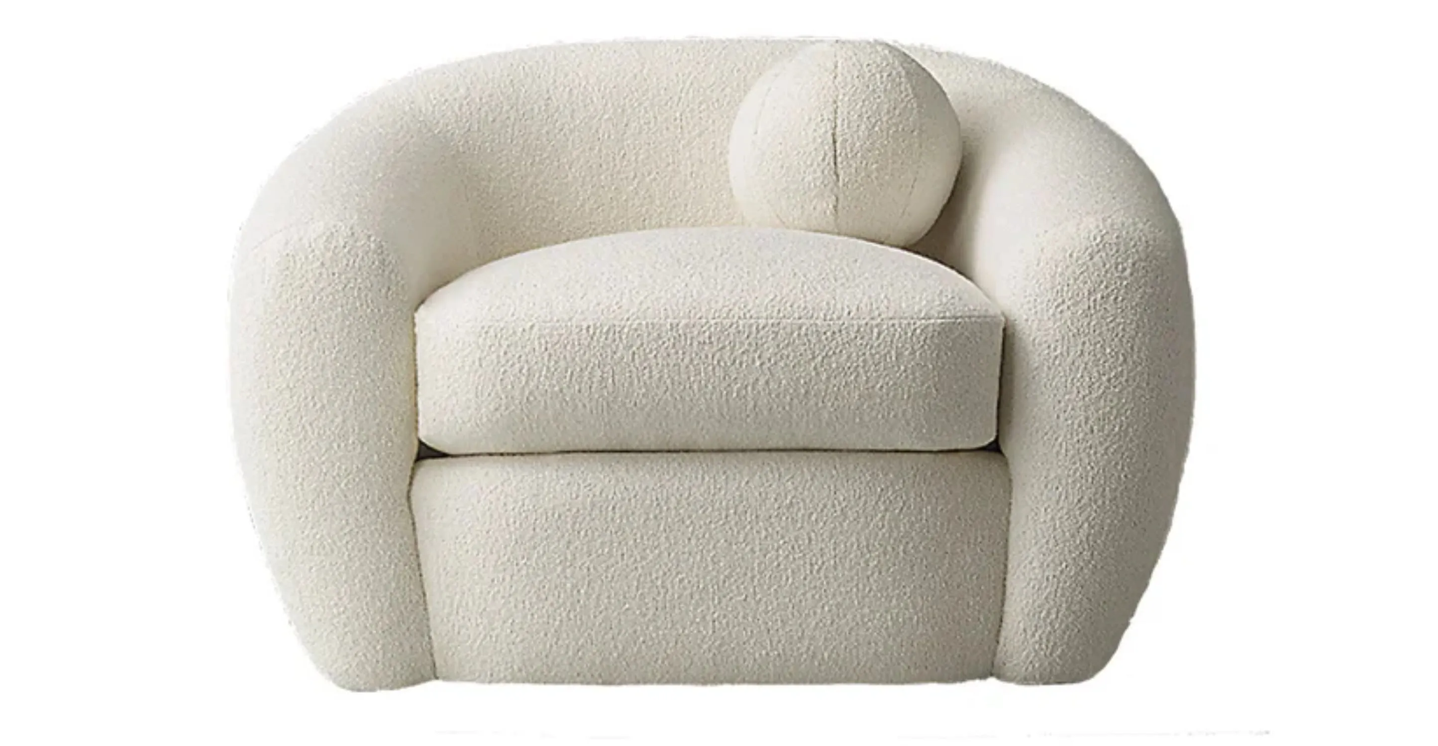 Halo Swivel Chair Boucle in Sylvain White