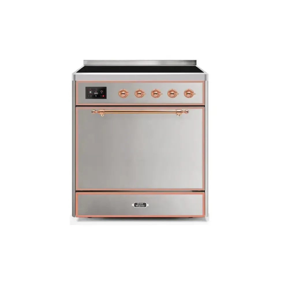 ILVE Majestic II 30 Inch Electric Freestanding Induction Range with Solid Door and Copper Trim