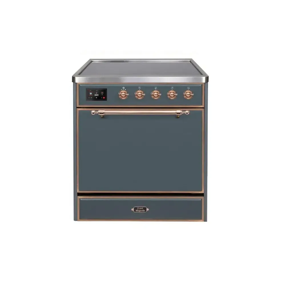 ILVE Majestic II 30 Inch Electric Freestanding Induction Range with Solid Door and Copper Trim