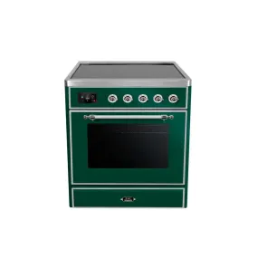 ILVE Majestic II 30 Inch Freestanding Electric Induction Range with Chrome Trim