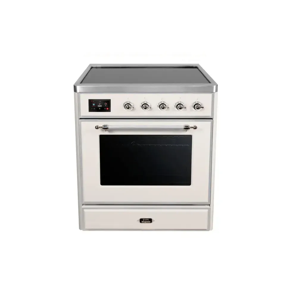 ILVE Majestic II 30 Inch Freestanding Electric Induction Range with Chrome Trim