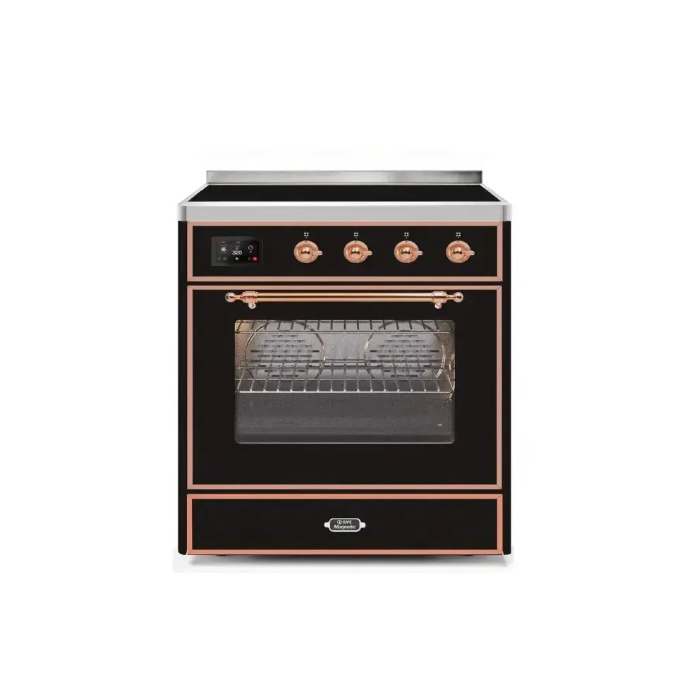 ILVE Majestic II 30 Inch Freestanding Electric Induction Range with Copper Trim